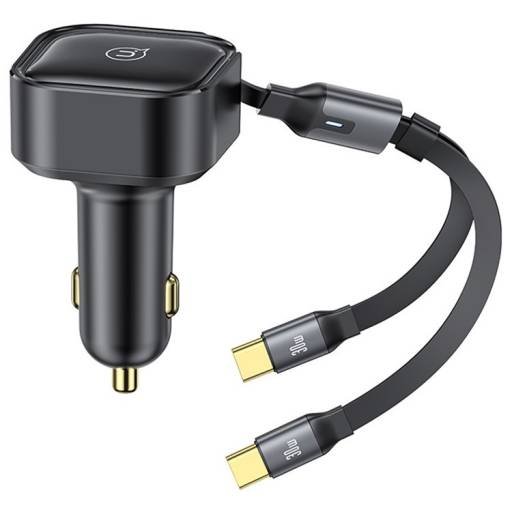 Cargador Auto C41 2 en 1 30W Tipo C + Tipo C Negro CC220 USAMS