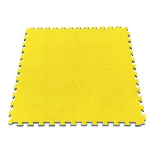 Piso Tatami Goma Eva 1m x 1m x 2cm Azul/Amarillo (ARG-033) Randers