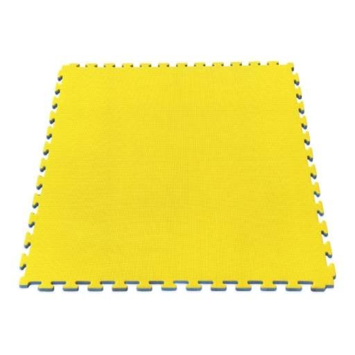 Piso Tatami Goma Eva 1m x 1m x 2cm Azul/Amarillo (ARG-033) Randers