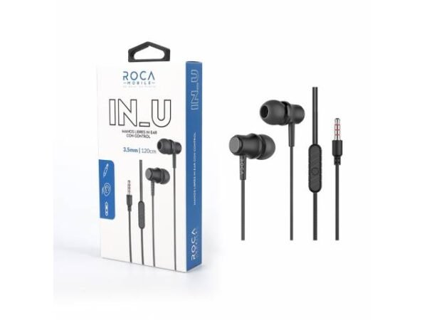 Auriculares Stereo Roca Negros (intraauditivo) Universal