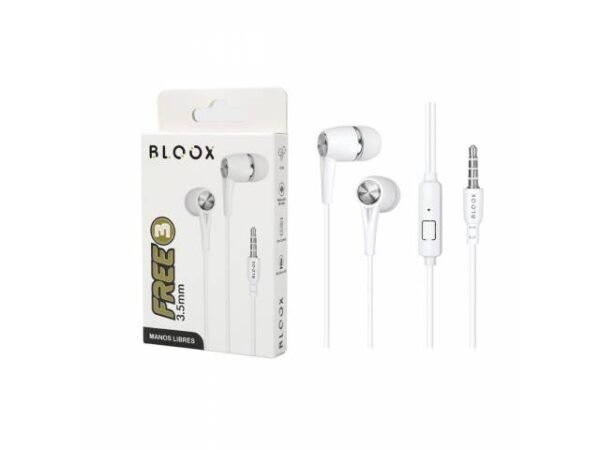 Auriculares Stereo Bloox Free3 Blanco (intraauditivo) Universal
